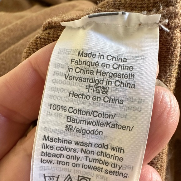 J Crew Factory small Vanessa Brown Open Cardigan Sweater Longline Office Knit - Picture 8 of 8